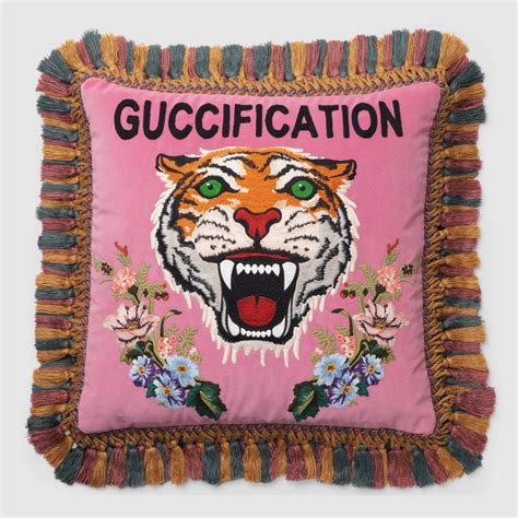 antique gucci throw pillow.